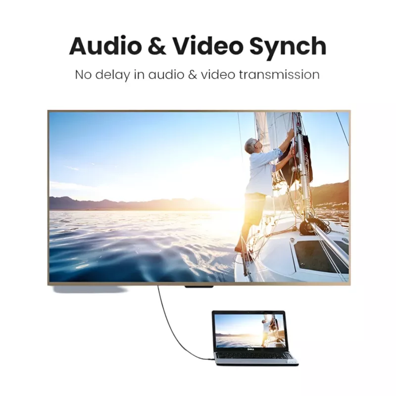 UGREEN HD101 HDMI 2.0 kaabel 4K 60Hz 2m must-kollane
