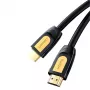 UGREEN HD101 HDMI 2.0 kaabel 4K 60Hz 2m must-kollane