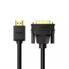 UGREEN HD106 HDMI to DVI-kaabel, 2m, must, 1080p, kullatud pistikutega, kolmekordne varjestus