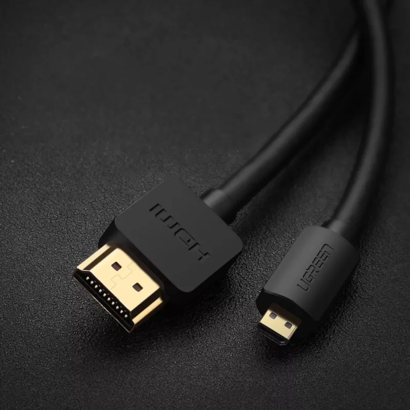 UGREEN HD127 Micro HDMI-HDMI-kaabel 4K 3D 1,5 m must