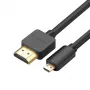 UGREEN HD127 Micro HDMI-HDMI-kaabel 4K 3D 1,5 m must