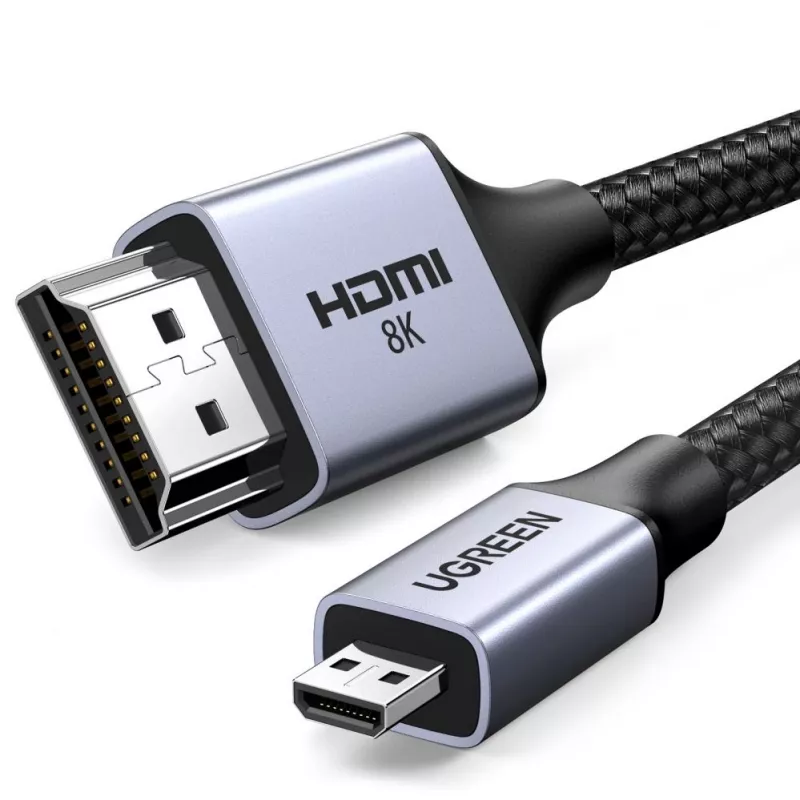 UGREEN HD164 Micro HDMI to HDMI 2.1 kaabel 8K 2m hall