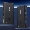 UGREEN HDMI 2.0 KVM Switch 2-In-1 Out, 2 arvutit 1 monitor, 4K@60Hz, 3-port USB 2.0 hub, nupp- ja kiirklahvilülitus, alumiiniumsulam, HDCP 2.2, HDR10