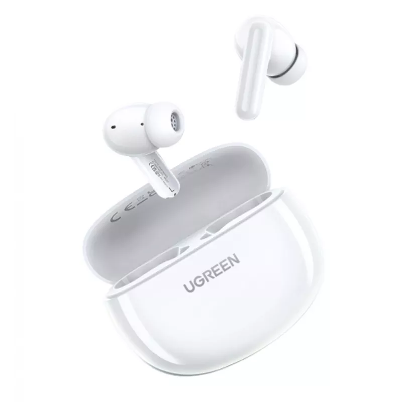 UGREEN HiTune P3 juhtmevabad kõrvaklapid, sisemikud, hübriidne ANC, 35dB mürasummutus, 4-mikrofoniga ENC, 30H aku, IPX5, Bluetooth 5.2, madal latentsus, valge