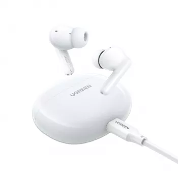 UGREEN HiTune P3 juhtmevabad kõrvaklapid, sisemikud, hübriidne ANC, 35dB mürasummutus, 4-mikrofoniga ENC, 30H aku, IPX5, Bluetooth 5.2, madal latentsus, valge