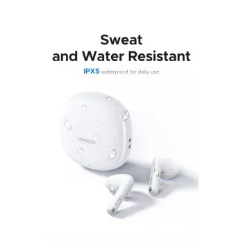 UGREEN Lightbuds Basic Poolavatud True Wireless kõrvaklapid, Bluetooth 5.3, 30h aku, IPX5, Valge