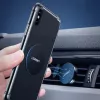 UGREEN LP123 60410 Magnetilise telefoni hoidiku metallplaadid - ümmargune ja ristkülikukujuline, must (2 tk)