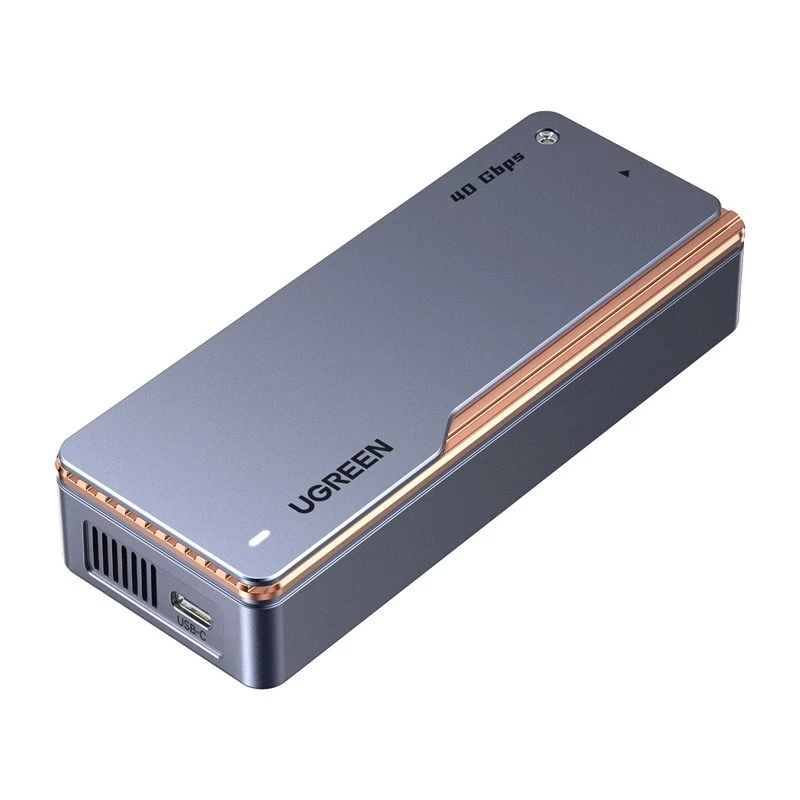 UGREEN M.2 NVMe SSD korpus D703 USB4 40Gbps ilma tööriistadeta alumiiniumist kosmosehall