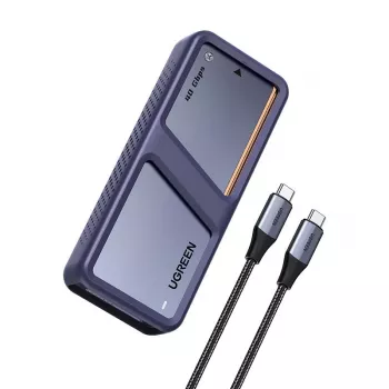 UGREEN M.2 NVMe SSD korpus D703 USB4 40Gbps ilma tööriistadeta alumiiniumist kosmosehall