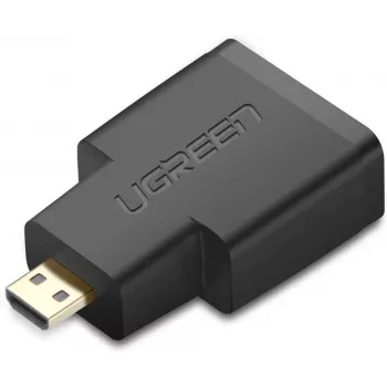 UGREEN Micro HDMI isane HDMI emane adapter – 4K@60Hz, kullatud, must