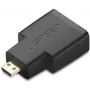 UGREEN Micro HDMI isane HDMI emane adapter – 4K@60Hz, kullatud, must