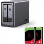 UGREEN NASync DXP2800 2-kohaline NAS koos 8TB (2x Seagate IronWolf 4TB), Intel N100, 2.5GbE