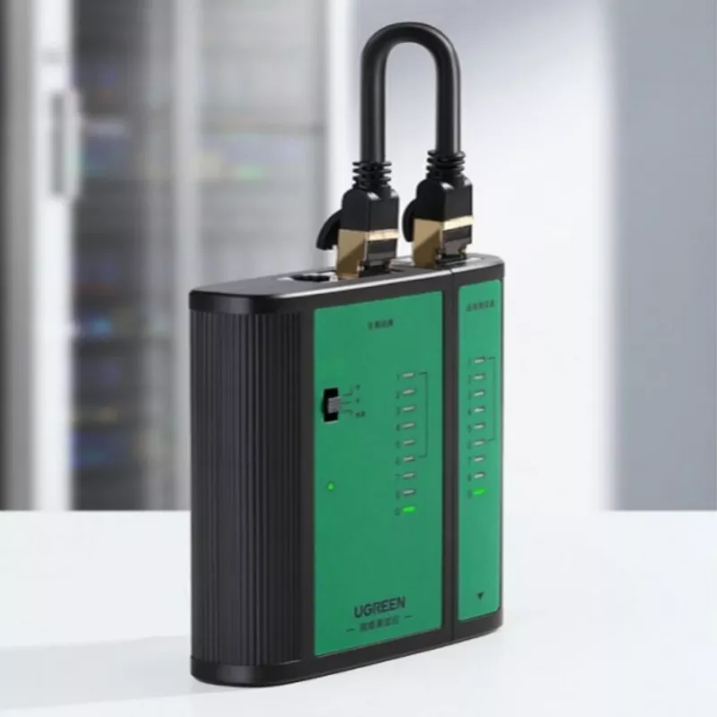 UGREEN võrgu- ja telefonikaabli tester RJ45 RJ11 järjestikuse tester Cat5 Cat5e Cat6 Cat6a Cat7 Ethernet- ja telefonikaablitele LED-indikaatoritega, eemaldatav kaugseade, 9V patareitoide, NW167