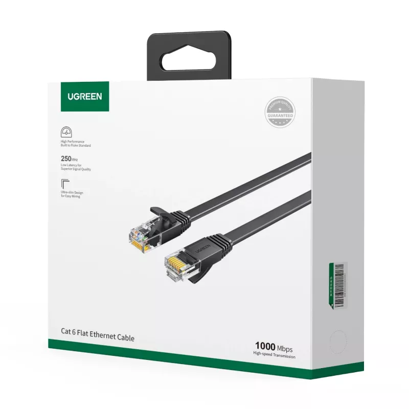 UGREEN NW102 Cat6 U/UTP lame Ethernet-kaabel 1m - must