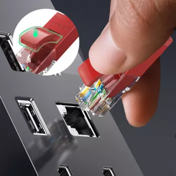 UGREEN RJ45 CAT6 Ethernet 0,5 m LAN-võrgukaabel - punane (1Gbps, 250MHz)