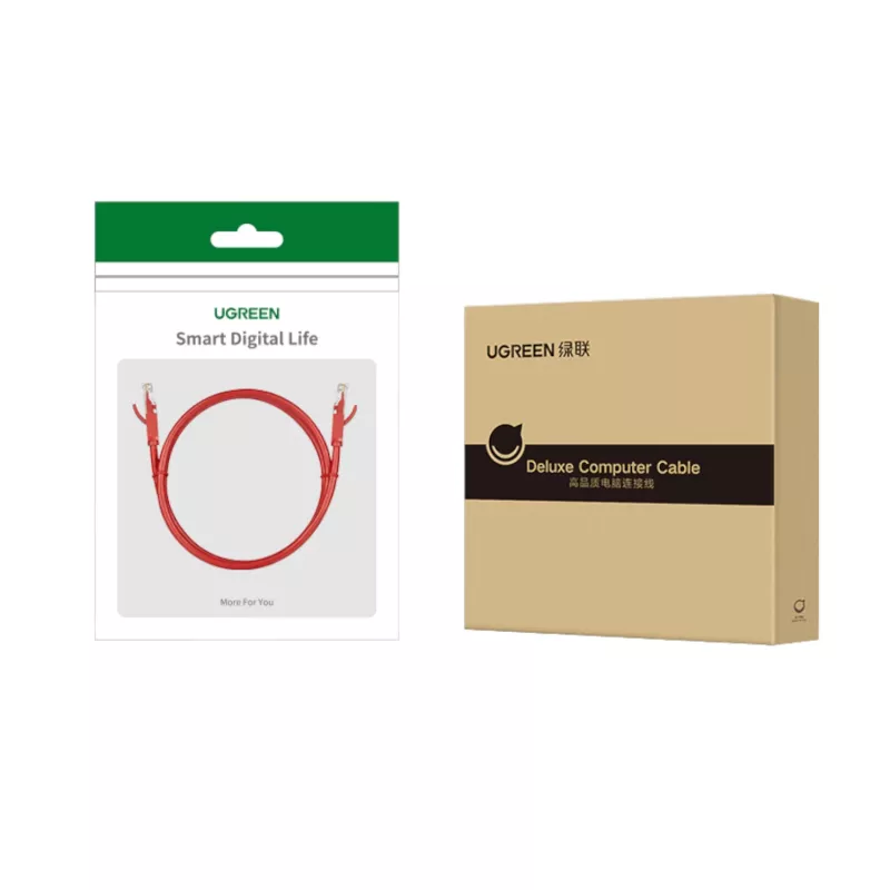 UGREEN RJ45 CAT6 Ethernet 0,5 m LAN-võrgukaabel - punane (1Gbps, 250MHz)