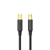 UGREEN US135 USB 2.0 A-B kaabel, kullatud pistikutega, 2m, must