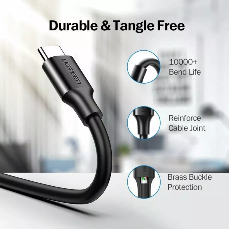 UGREEN US184 USB-A to USB-C 3.0 kaabel 1,5 m must