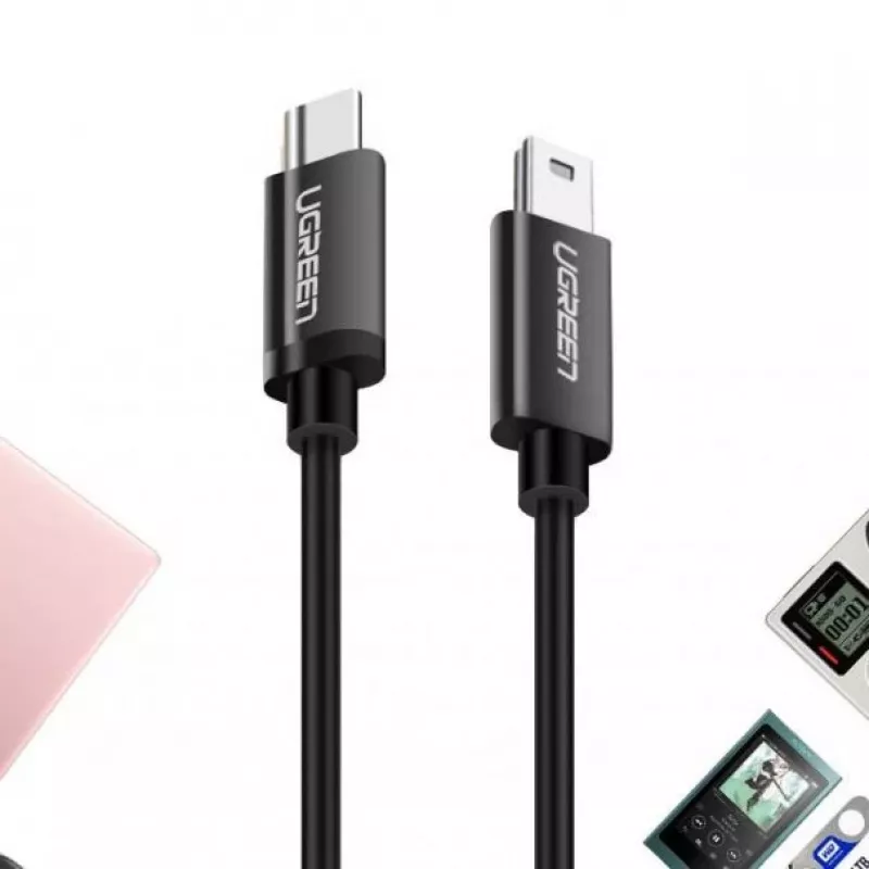 UGREEN US242 USB-C to Mini USB kaabel 1m must