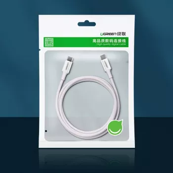 UGREEN US264 USB-C to USB-C kaabel 1m Valge 100W PD QC AFC