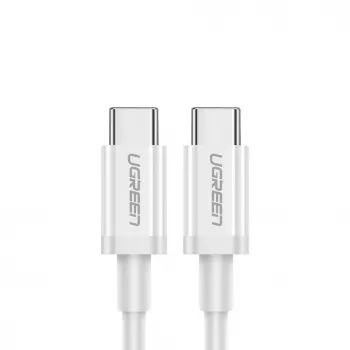 UGREEN US264 USB-C to USB-C kaabel 1m Valge 100W PD QC AFC