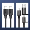 UGREEN US286 USB-C to USB-C kaabel 1m Must - PD QC 3A 480Mbps