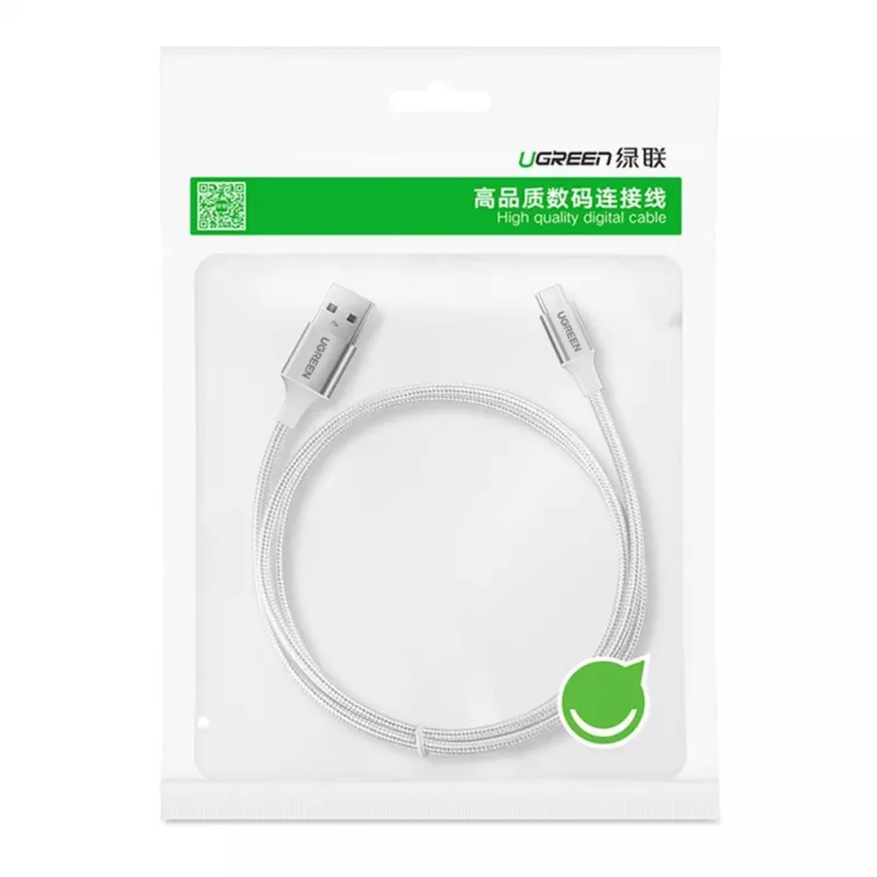 UGREEN US288 USB-A to USB-C kaabel QC 3.0 3A 1m Valge