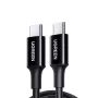 UGREEN US300 USB-C – USB-C kaabel 480Mbps 5A 1m Must