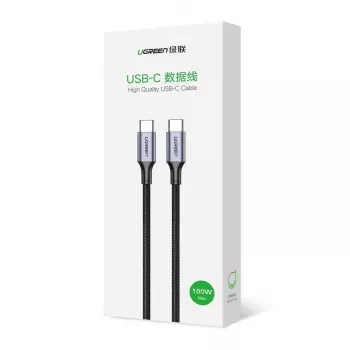 UGREEN US316 USB-C to USB-C kaabel 100W 5A 480Mbps 1m Must