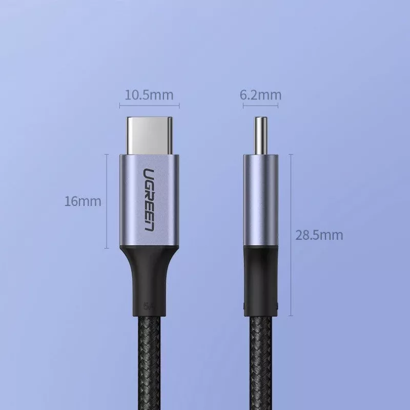 UGREEN US316 USB-C to USB-C kaabel 100W 5A 480Mbps 1m Must