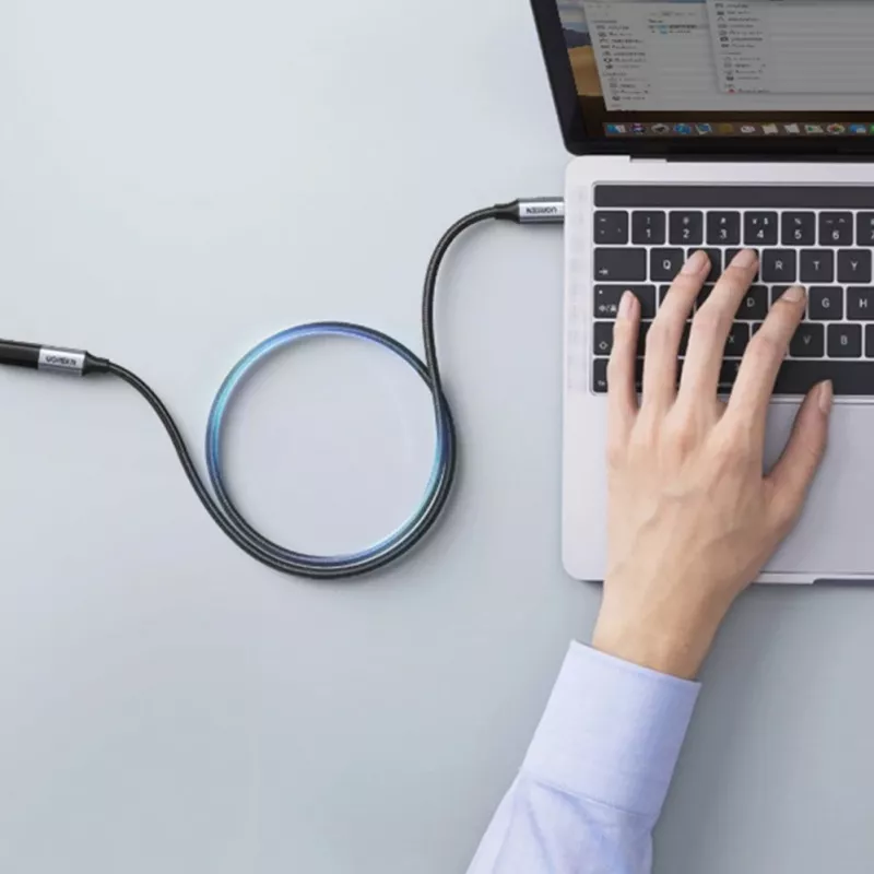 UGREEN US372 USB-C to USB-C kaabel 100W 5A 10Gbps 0.5m Hall
