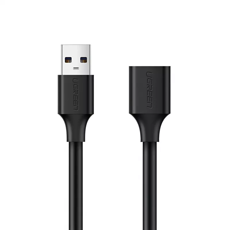 UGREEN USB 2.0 pikenduskaabel – isane emasele, 480Mbps andmeedastus, 1,5m, must