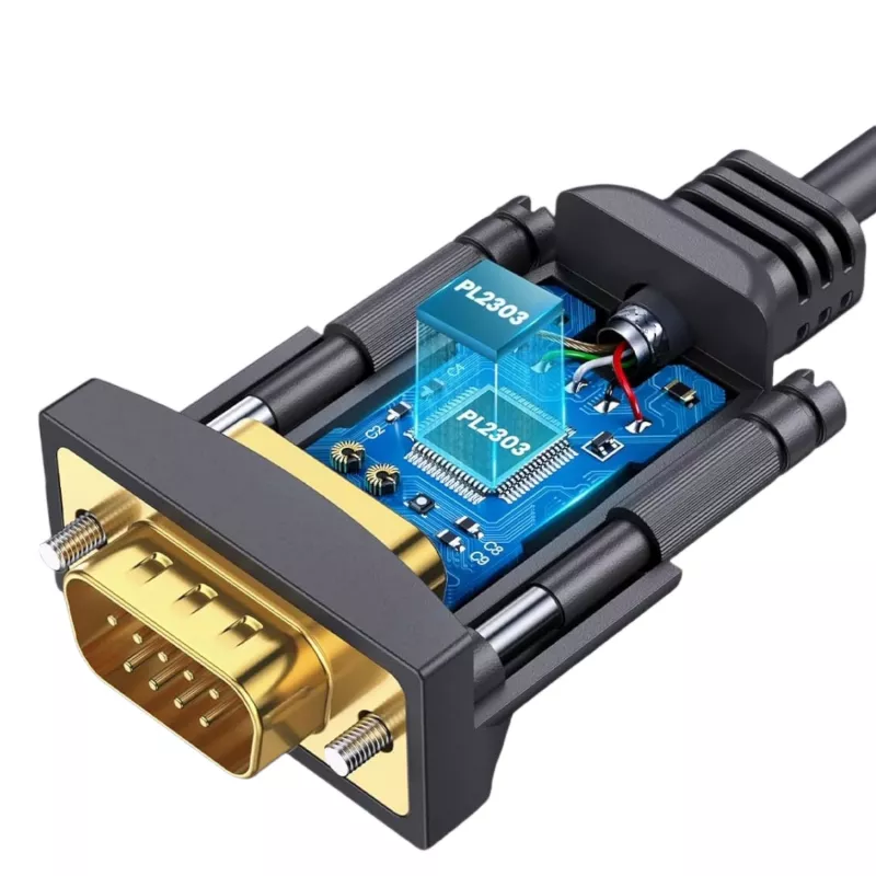 UGREEN USB 2.0 to RS-232 jadapistikukaabel (USB-A isane DB9 isane) - must, 1,5 m