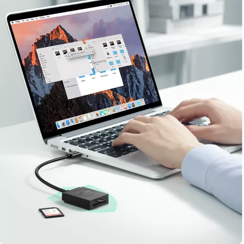 UGREEN USB 3.0 kahe pesaga kaardilugeja SD/TF-kaartidele – 5Gbps andmeedastus