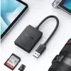 UGREEN USB 3.0 kahe pesaga kaardilugeja SD/TF-kaartidele – 5Gbps andmeedastus