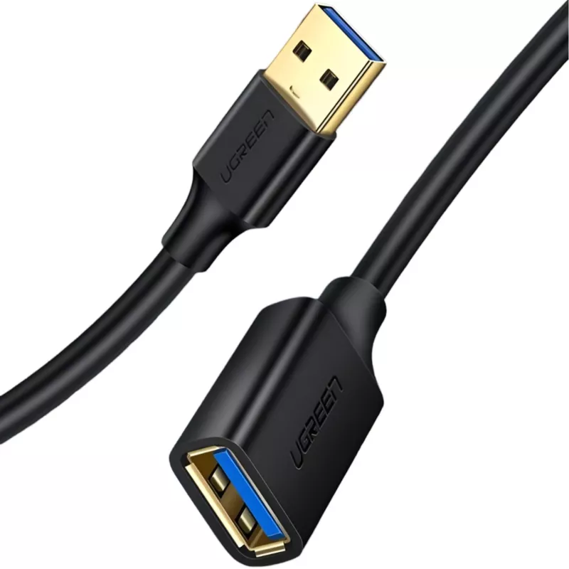 UGREEN USB 3.0 pikenduskaabel 3m must isane-emane SuperSpeed 5Gbps