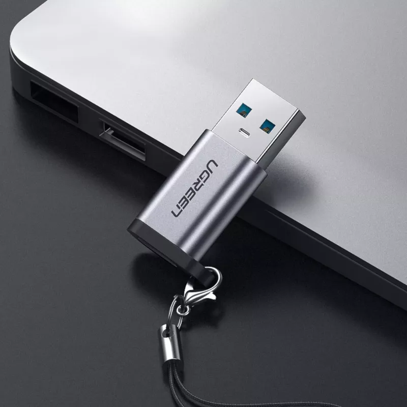 UGREEN USB 3.0 isane Type-C 3.1 emane adapter, andmeedastus ja laadimine, kosmosehall