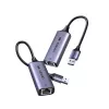UGREEN USB-A 3.2 Gen 1 2.5G Etherneti adapter, 2.5 Gbps RJ45 LAN, alumiinium, kosmosehall, ühenda ja kasuta, Realtek RTL8156B, 10 cm kaabel