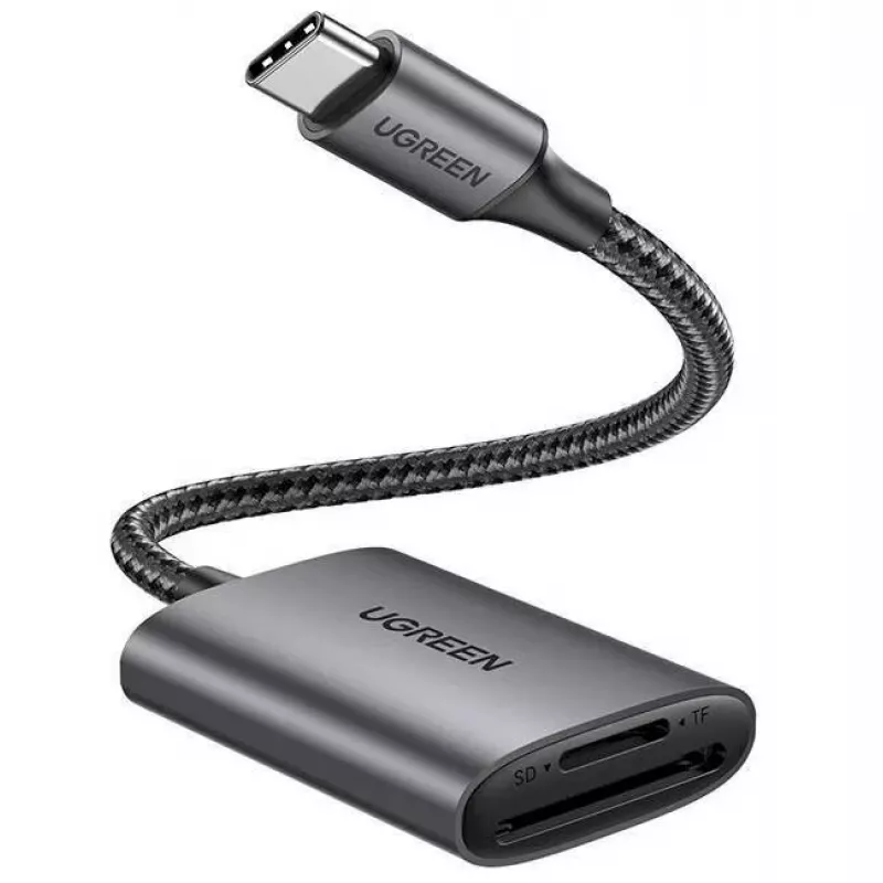 UGREEN USB-C Card Reader - Space Gray, SD & Micro SD, 5 Gbps