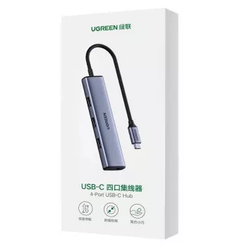 UGREEN USB-C jaotur 4 pordiga USB 3.2 Gen 1 hõbedane