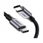 UGREEN USB-C - USB-C 100W punutud nailonist laadimiskaabel 2 m must