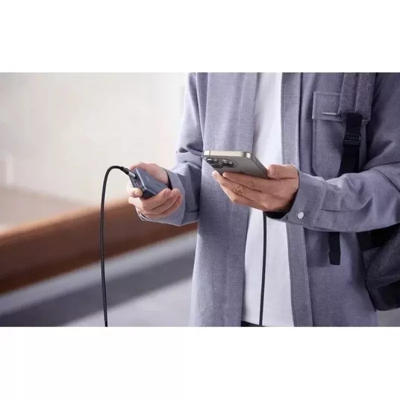 UGREEN USB-C to USB-C laadimiskaabel USB 2.0 240W PD 3.1, alumiiniumkorpusega punutud, 2m hall