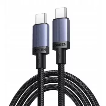 UGREEN USB-C to USB-C laadimiskaabel USB 2.0 240W PD 3.1, alumiiniumkorpusega punutud, 2m hall