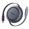 UGREEN USB-C to USB-C PD 100W kokkutõmmatav kiirlaadimiskaabel 1m must