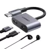 UGREEN USB Type-C Dual Audio ja laadimisadapter (15W PD, 2-in-1 jaotur)