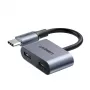 UGREEN USB Type-C Dual Audio ja laadimisadapter (15W PD, 2-in-1 jaotur)