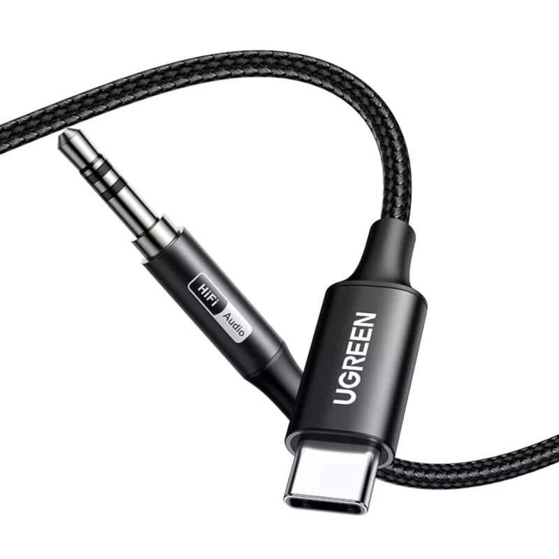 UGREEN USB Type-C to 3.5mm AUX helikaabel 3M - must