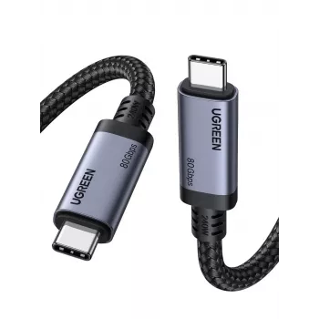 UGREEN USB4 USB-C – USB-C kaabel 240W 40Gbps 16K@60Hz 80Gbps Thunderbolt 4 ühilduv 1m nailonist punutud