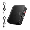 UGREEN Wireless Bluetooth 5.3 LDAC Hi-Res Audio Receiver 3.5mm AUX ja 2x RCA väljundiga, ESS ES9018K2M DAC, aptX HD, aptX Adaptive, aptX, AAC, SBC, kahe seadme ühendus, alumiiniumisulam, must