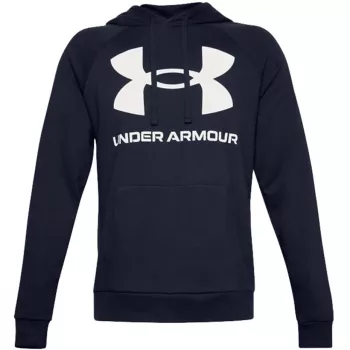 Under Armour meeste Rival Fleece suure logoga kapuutsiga dressipluus südaöösinine 1357093 410